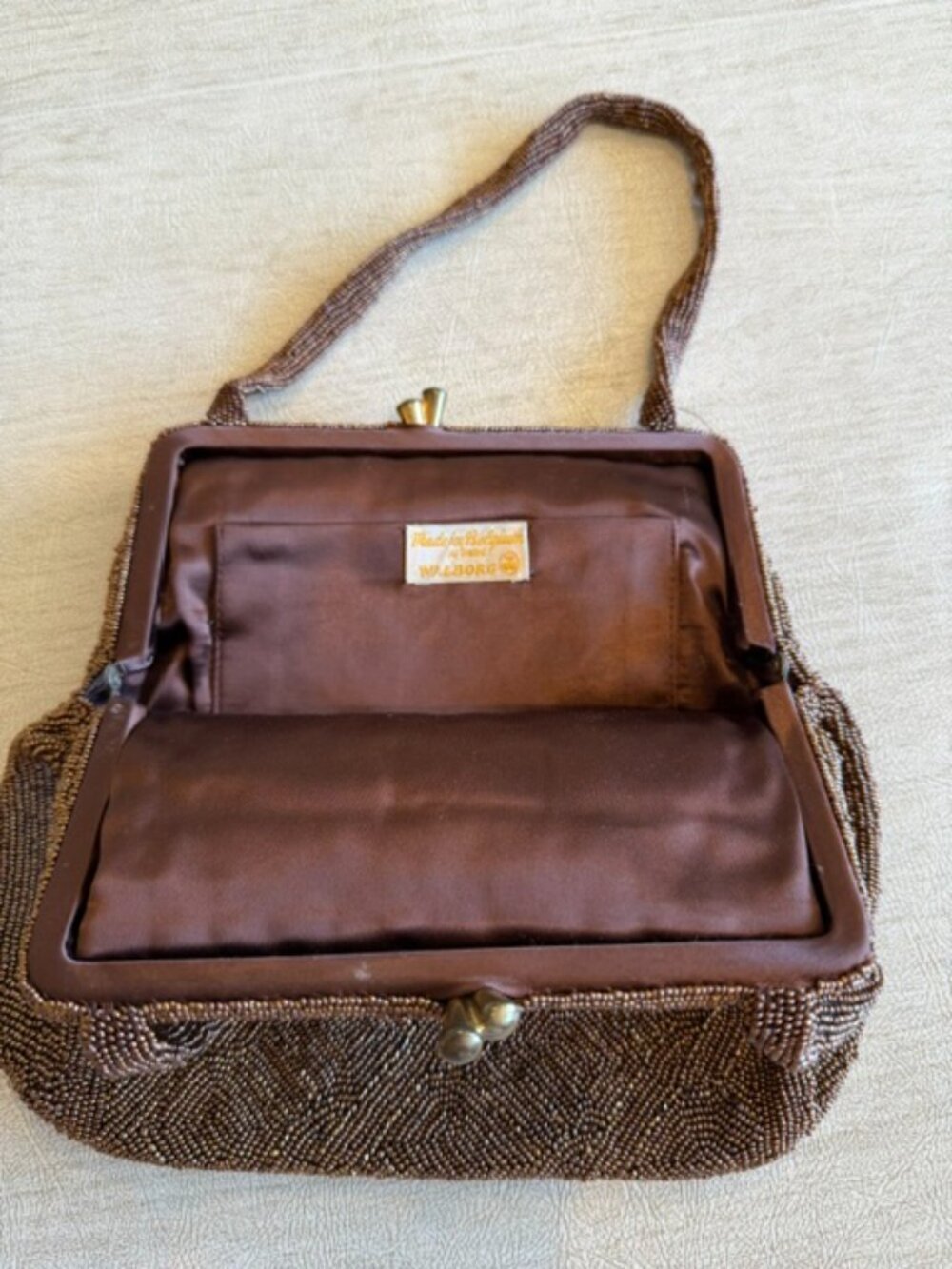 Vintage Walborg Copper Beaded Evening Bag - Picture 5 of 7
